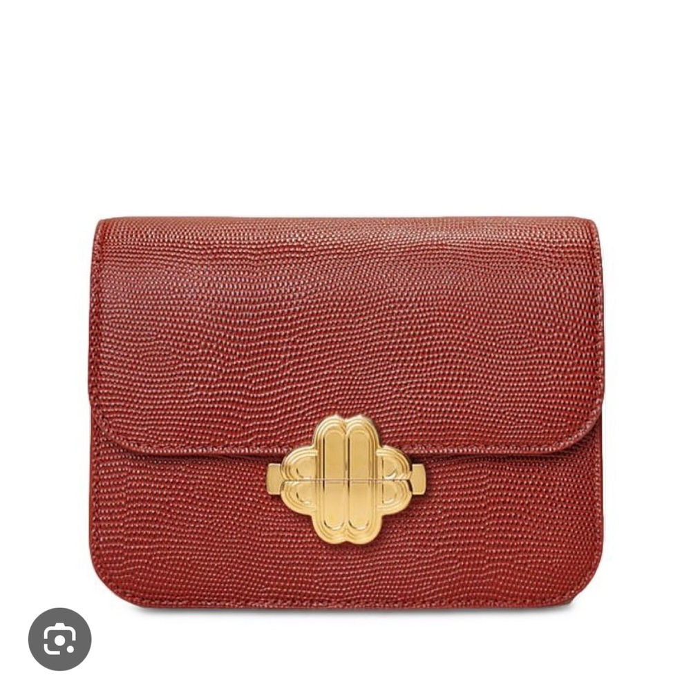 Maje lizard-embossed leather bag